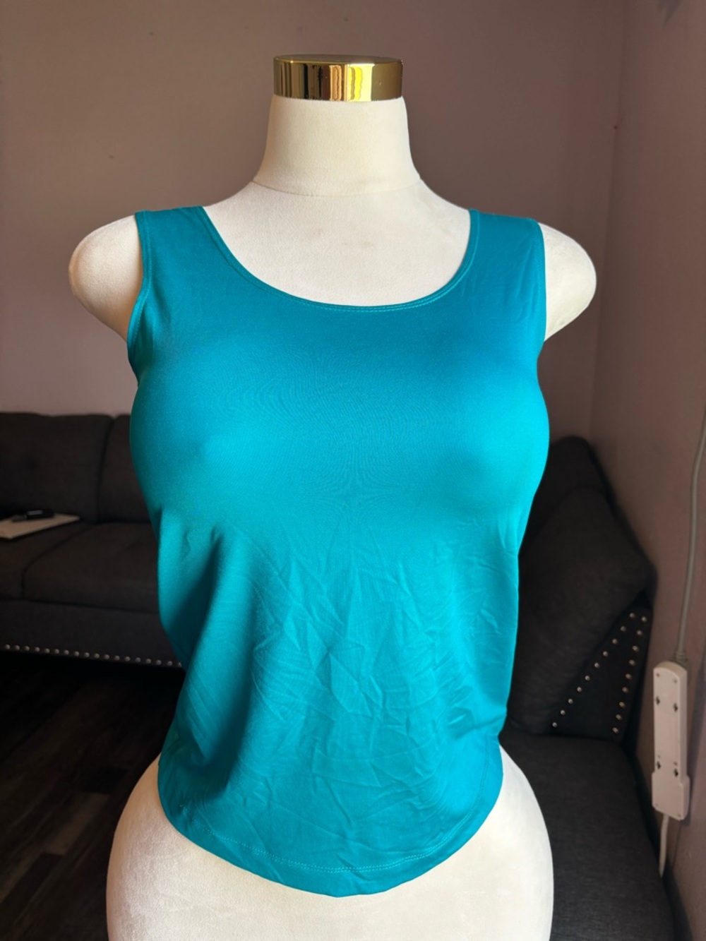 Chico's Teal Scoop Neck Tank Top